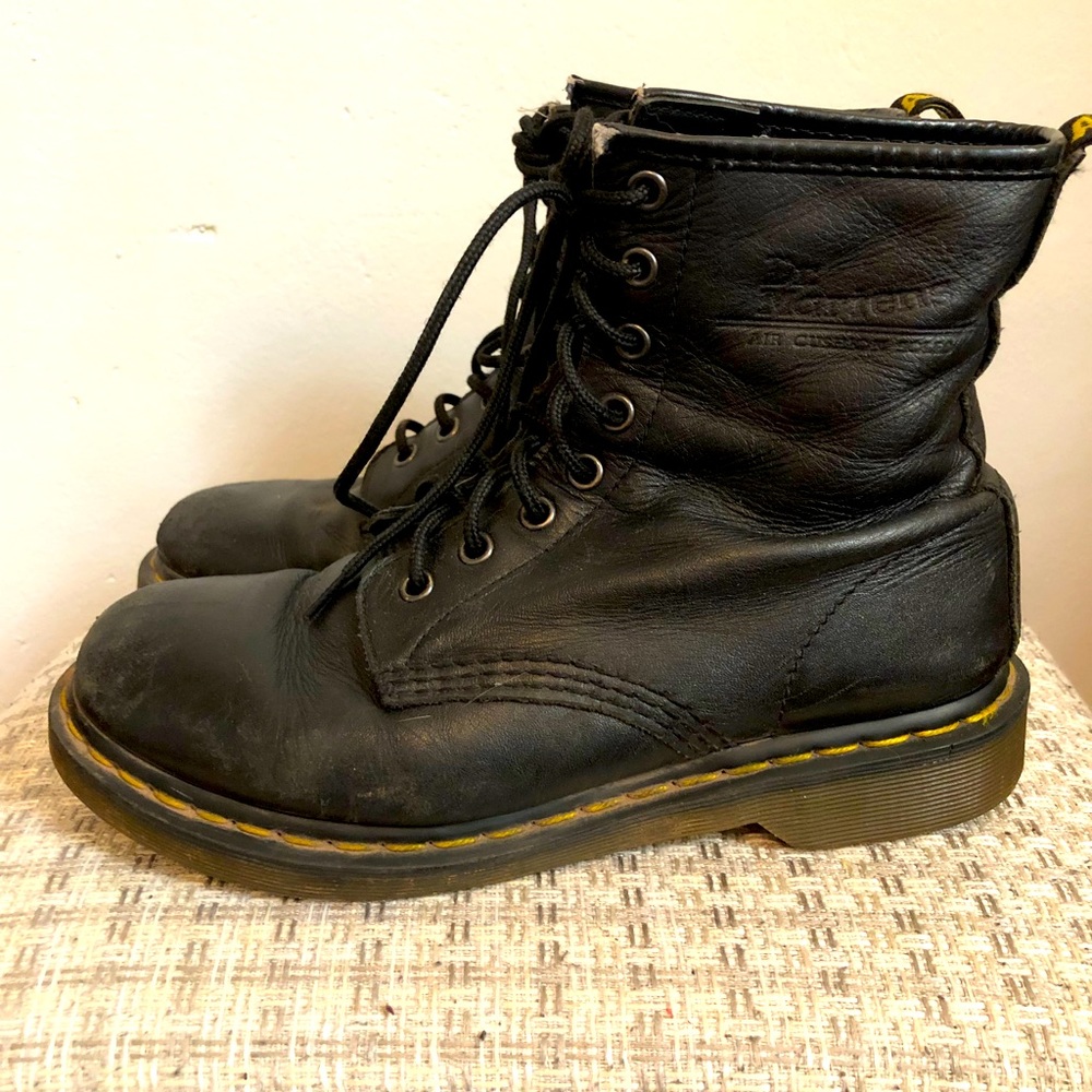 Worn-In Black Lace Up Docs